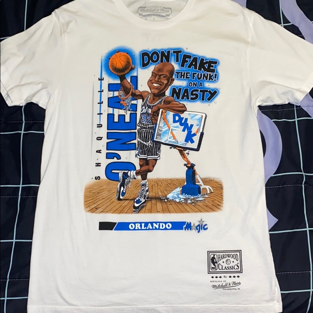Mitchell and ness shaq t shirt